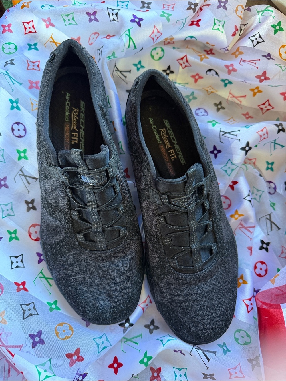 Skechers Women’s Dark Gray Slip-On Athletic Sneakers